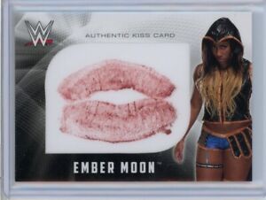 2017 Topps WWE Then Now Forever Ember Moon Kiss Card /99 Athena AEW ROH