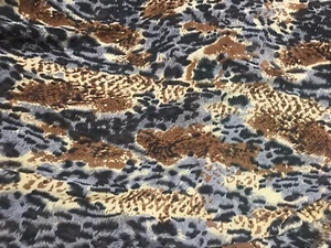 Tela de Georgette estampada de leopardo de 5 yardas de 60"" de ancho - Imagen 1 de 5
