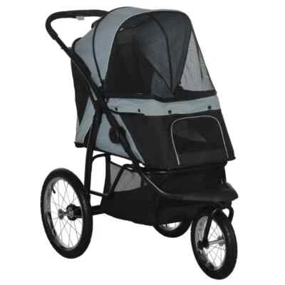 PawHut Foldable 3 Wheels Pet Pushchair Dog Pram Dog Stroller Jogger Cat Pram - Image 1 of 4