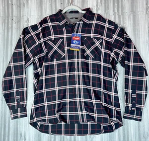 Wrangler Relaxed Fit Men’s XXL 2XL Black Red Breathe Dri Flannel Lined New W Tag - Picture 1 of 11