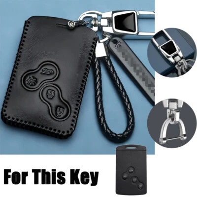 Leather Car Key Case Cover For Renault Megane Clio Duster Twingo Laguna Scenic - Image 1 of 4