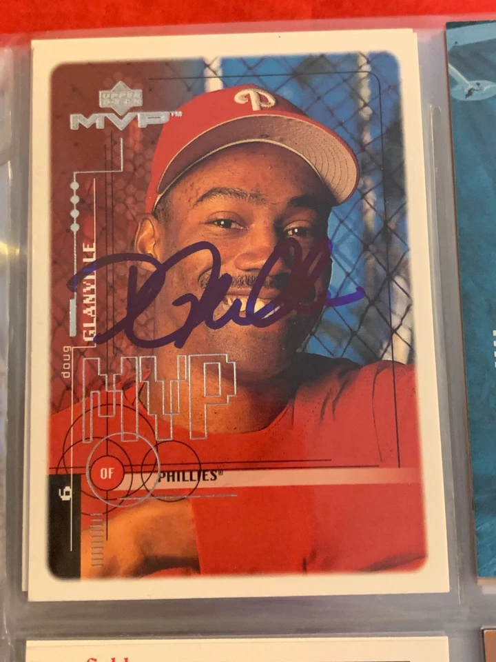 DOUG GLANVILLE AUTOGRAPHED SIGNED 1999 UPPER DECK MVP CARD COA - Image 1 of 1