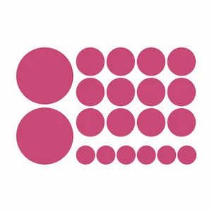 20 Circle Spot Dot Car Wall Stickers Decals Available in Lots of Colours - Picture 1 of 22