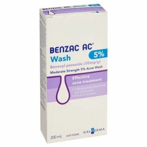 BENZAC AC WASH BENZOYL PEROXIDE 5% 200ML- OzHealthExperts - Picture 1 of 1