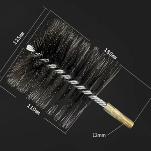 2pcs Round Chimney Flue Tube Pipe Cleaning Brush Steel Wire Sweep Fireplace - Picture 1 of 6