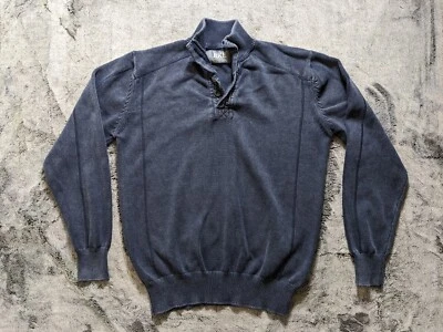 Suéter BKE 1/4 Botón Para Hombre Talla Mediana Azul Foto 1 de 4