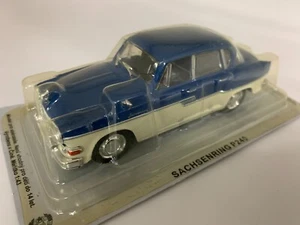 Modell Auto DDR Modell Maßstab 1/43 - SACHSENRING - P240 1960 - BLUE WHITE (W26) - Bild 1 von 5