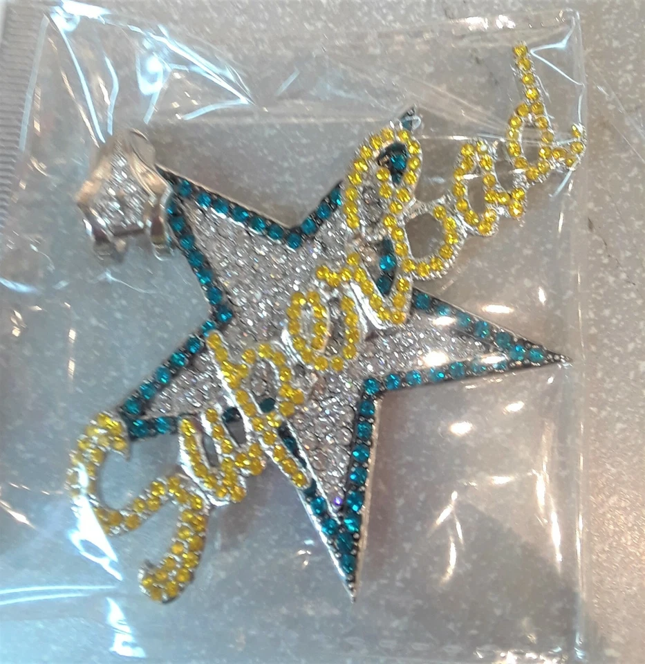 Collar Colgante Estrella Hip Hop Súper Malo 36" Franco Cadena Cristal NUEVO Foto 1 de 1