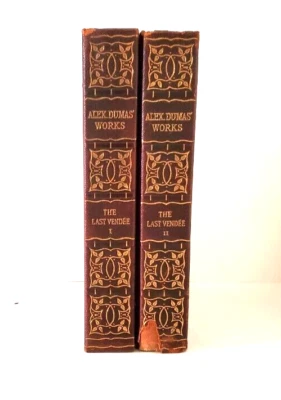 THE LAST VENDEE, ALEXANDER DUMAS, 2 volumes leather, Illustrated Foto 1 de 4