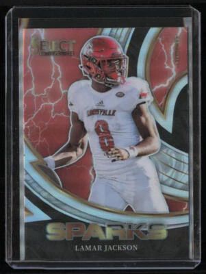Lamar Jackson 2023 Panini Select Draft #SPR-LJ Sparks Silver Prizm - Image 1 of 2