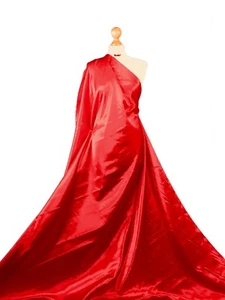 Polyester Satin Fabric Premium Quality Shiny Bridal Dressmaking Craft Material - Picture 1 of 83