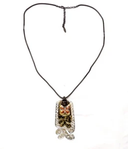 Riesiger Start- und Landebahn J. STEINFELD israelischer Modernist Emaille SCHMETTERLING Anhänger Halskette - Bild 1 von 7