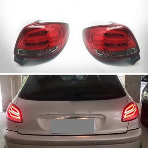 2x LED Taillights Rear Lamp For 1998-2010 PEUGEOT 206 LED Tail Lamps Dark Red US - Picture 1 of 8