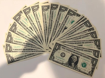 Lot of 25 -2021 $1 Star Notes  Sequential, Crisp & Uncirculated- Great Gifts - Image 1 of 4