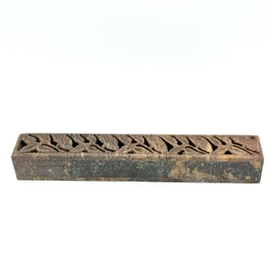 Carved Soapstone Incense Stick Holder Burner 11 Inch Long Box With Hinged Lid - Picture 1 of 21