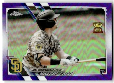2021 Topps Chrome Update Jake Cronenworth Purple Refractor #USC25 - Image 1 of 2