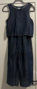 NWT Girls Splendid Dark Stone Blue Jumpsuit size 12 - Picture 1 of 7