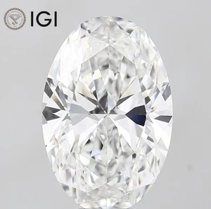 Lab Grown HPHT Diamond 1.00 Ct OVAL Cut IGI Certified E Color VS1 Clarity - Picture 1 of 13