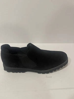 Mocasín Blondo Para Mujer Negro Gamuza Suela de Goma Sin Cordones Talla 8.5 Caoutchouc Foto 1 de 4
