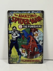 The Amazing Spider-man Metal Sign Comic Book Cover Punisher Jackal Marvel - Picture 1 of 1