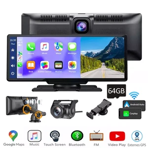 4K 10.26-Zoll Wireless Apple Carplay Android Auto Display Vorne Rückfahr Dashcam - Bild 1 von 15