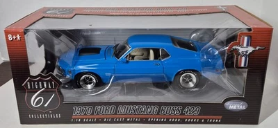 1970 Ford Mustang Boss 429 Highway 61 Diecast 1:18 Car - Grabber Blue - Image 1 of 4
