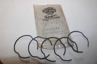 Qty 5 Harley-Davidson Fork Slider Retaining Rings 45908-80 - FL FX XL NOS - Image 1 of 4