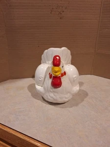 Vintage 3 Piece Ceramic Chicken Napkin Holder with Egg Salt and Pepper Shakers - Picture 1 of 13