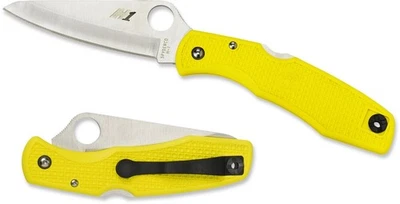 Spyderco Pacific | Yellow FRN / H1 3.75" Blade - Rustproof! C91PYL *NEW* - Image 1 of 4