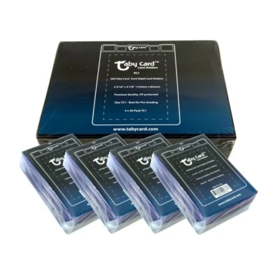 200 Ct. Taby Card™ TC1 Semi Rigid Card Holders Full Size - PSA BGS Submissions - Image 1 of 4