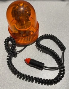 Baliza quitanieves vintage advertencia precaución luz intermitente ámbar 4,5" x 5" FUNCIONA - Imagen 1 de 3
