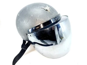 1960's Original V Insignia Vintage Harley-Davidson Motorcycle Half Helmet - Foto 1 di 5