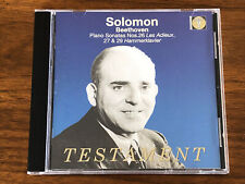 Solomon Plays Beethoven: Piano Sonatas 26, 27 & 29 (CD, 2000, Testament)