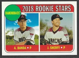 2018 Topps Heritage #79 Anthony Banda RC / Jimmie Sherfy RC Arizona Diamondbacks - Picture 1 of 1