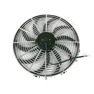 16" Universal Radiator Cooling Fan w/ Mounting Kit 1,300 CFM - Chrome - Foto 1 di 3