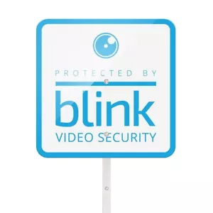 Letrero de patio de estacas de aluminio parpadeante protegido por video seguridad con dos calcomanías para ventanas - Imagen 1 de 5