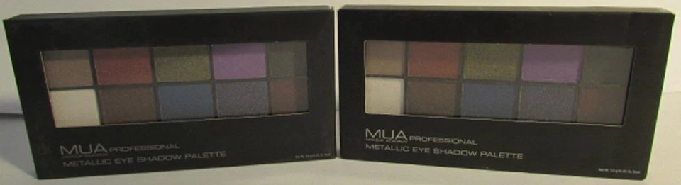 MUA Professional Metallic Eye Shadow Palette Makeup Academy - 2 pcs NEW Other - Image 1 of 1