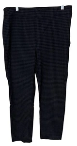 Talbots Womens Black/Gray Houndstooth Chatham Ankle Pants Size 16 Stretch - Picture 1 of 13