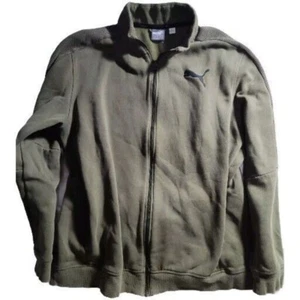 Puma Men's Jacket XL Olive Green Full Zip 857 - Picture 1 of 8
