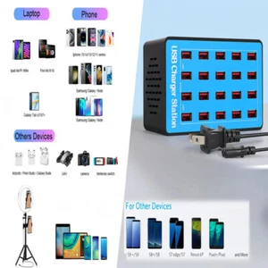 20 Port USB Charging Station Multi USB Charger 100W/20A - Photo 1 sur 8