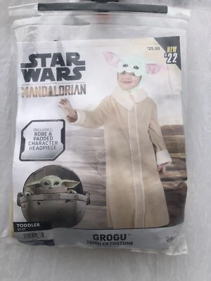 Star Wars Disney Niño Pequeño GROGU Disfraz Talla 2T-3T Halloween Star Wars NUEVO Foto 1 de 2