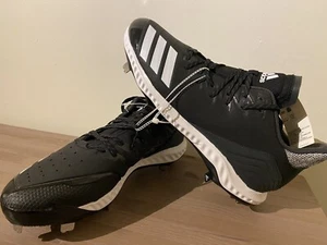 Nuove tacchetti da baseball ADIDAS Icon Bounce da uomo in metallo taglia 13,5 nere con bianco - Foto 1 di 4