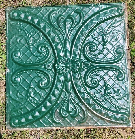 ANTIQUE METAL TIN CEILING TILEs 24” X 24" SALVAGED VINTAGE Cover