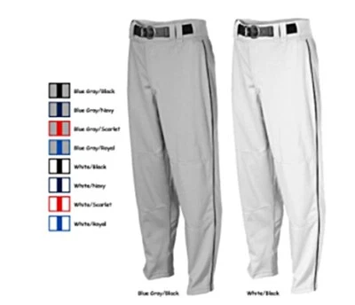 Rawlings Hemmed Open Bottom Mens Baseball Pants PP350MRP White or Grey CLOSEOUT! - Image 1 of 3