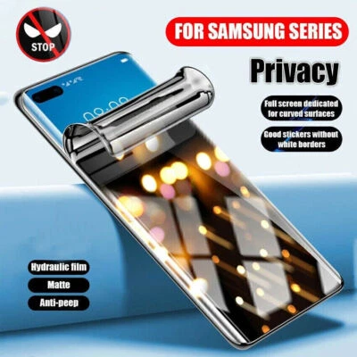 Screen Protector Privacy Anti Spy Hydrogel For Samsung S22 S10 S20 S21 Soft Film - Image 1 of 4