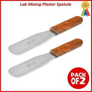2Pcs Dental Plaster Spatula Lab Alginate Mixing Gypsum Scraper 8.5'' Wood Handle - Picture 1 of 1