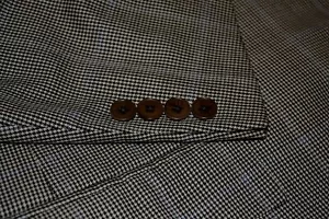 $ 2895 NEU Ermenegildo Zegna Wolle grau blau Houndstooth Jacke Blazer 44R - Bild 1 von 11