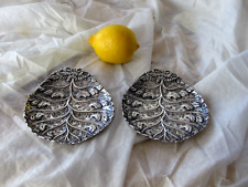 1900's ANTIQUE  ART NOUVEAU GERMAN STERLING / 800 SILVER RING /CARD TRAY x 2
