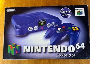 Nintendo64 Midnight Blue Console Original box Tested N64 - Picture 1 of 7