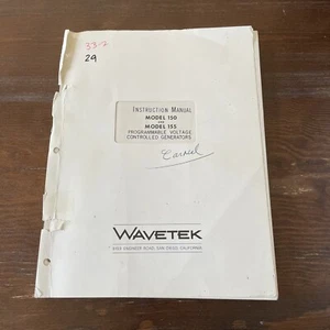 Wavetek 150 & 155 Programmable Voltage Controlled Generators Instruction Manual - Picture 1 of 3
